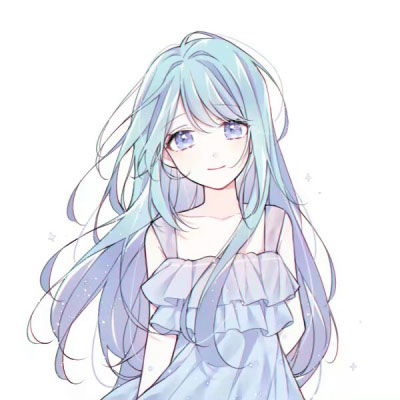  可爱唯美动漫女生头像长发漂亮的二次元女孩图片