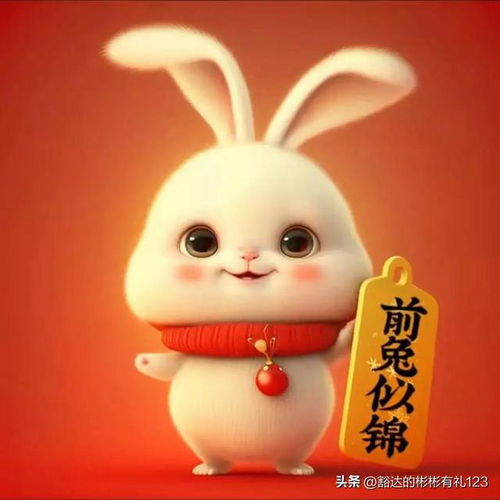  分享图片2023萌兔送祝福福气多多