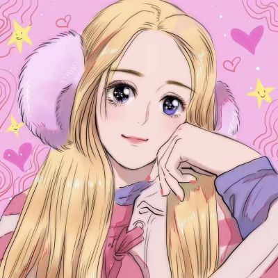  复古动漫女头像粉色复古风图片女生头像