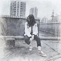  头像素描女生简单图片女孩头像素描唯美简单漂亮