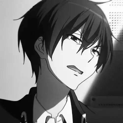  黑白动漫男生头像