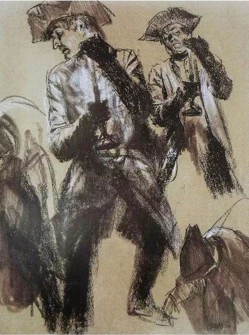  素描的高度门采尔