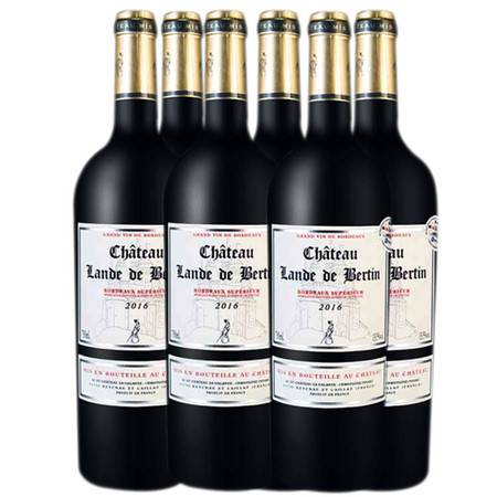  圣尚百合庄园干红葡萄酒超级波尔多产750ml整箱6支装