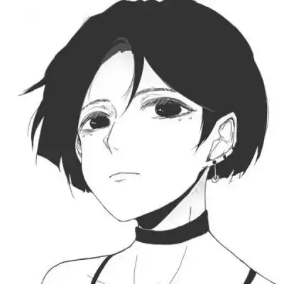  动漫头像黑白情侣一对二次元情侣头像