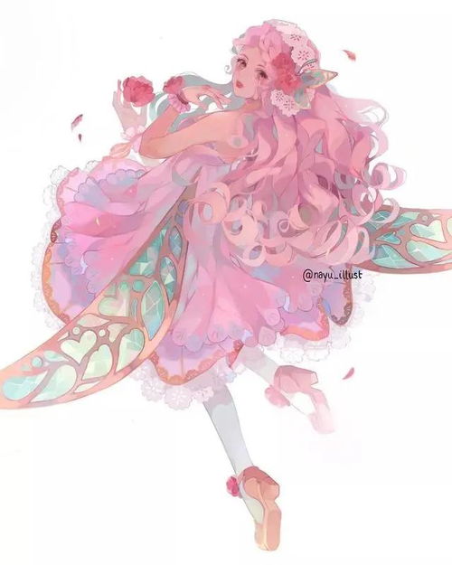  闪闪发光的梦幻配色可爱少女插画