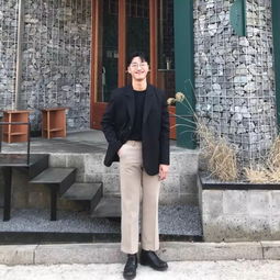  ins穿搭博主金丝眼镜搭上西装头,这位韩国微笑暖男的穿衣经