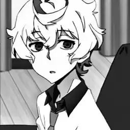  冷酷帅气动漫男生头像黑白侧脸简约