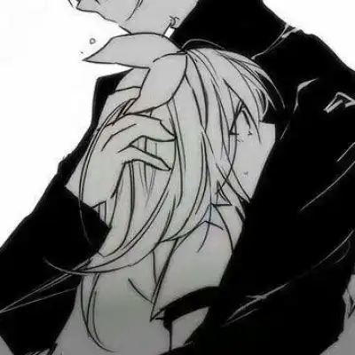 黑暗冷酷动漫情侣头像一左一右扎女孩的小辫子 黑暗冷酷动漫情侣头像一左一右扎女孩的小辫子