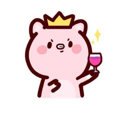  2020可爱卡通小猪头像情侣图片一人一张快乐的粉色小猪