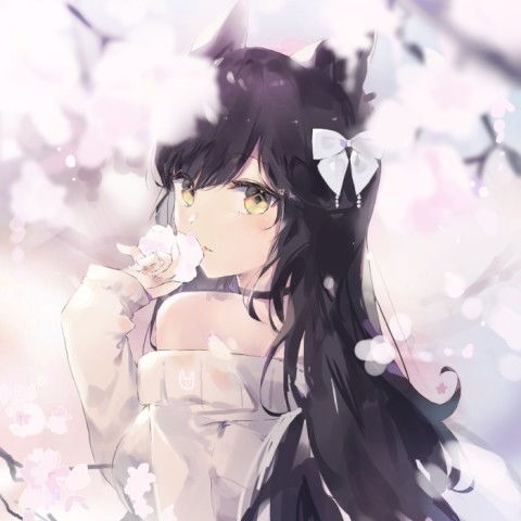  手绘插画风女生头像只因感君一回眸,使我思君暮与朝