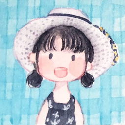  临摹素材萌萌的水彩小头像