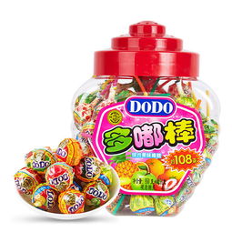  徐福记棒棒糖批发整罐实惠装儿童零食dodo糖混合水果味散装喜糖果