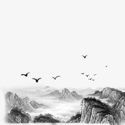  水墨山水素材图片免费下载高清装饰图案png千库网图片编号2350726