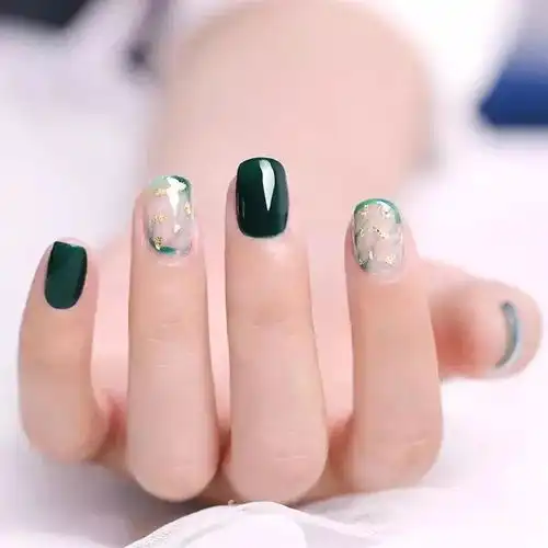  美甲显白美甲系列之绿色系