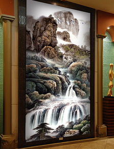  国画高山流水风景画山水画玄关图片设计素材高清psd模板下载68.53mb山水花鸟玄关图大全