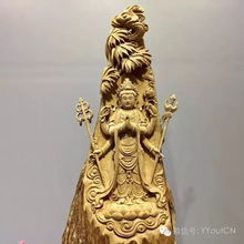  惊绝纯手工沉香木雕观音清刀细作,神韵自然,收藏精品