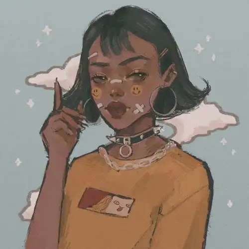  动漫插画黑皮系列头像