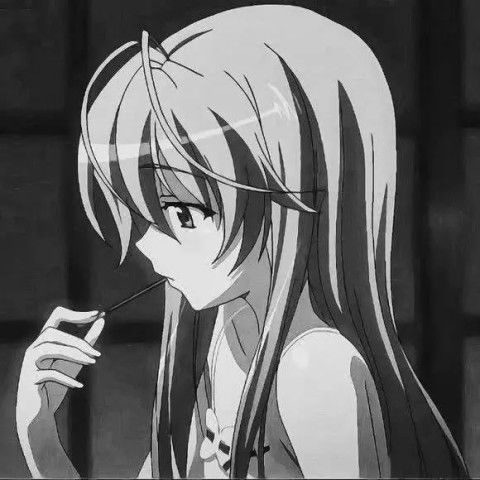 伤感女头像黑色动漫