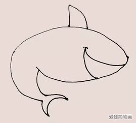  鲨鱼简笔画