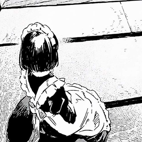  伤感动漫女头︱丧系黑白动漫女生头像