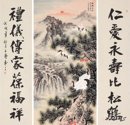  新中式风格的客厅沙发背景墙挂什么画好