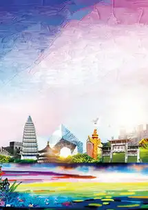  彩色时尚油画底纹旅游海报背景素材背景图片素材免费下载psd格式熊猫办公