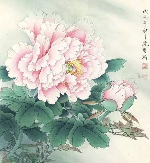  国画牡丹180幅,大饱眼福