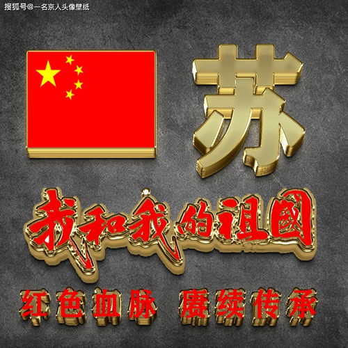  一个姓氏一张图片,金属3d爱国质感,高档微信头像请你带走