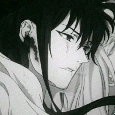  黑白动漫男头,冷漠无情