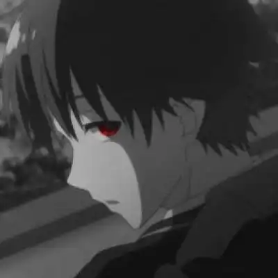  黑白动漫头像丧系男我拽是我的实力