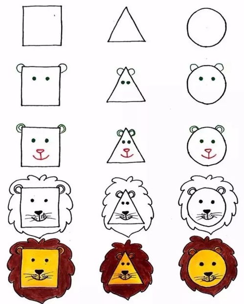  有趣实用的动物简笔画教程,可以教授图形和动物