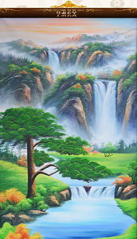  tif不分层室内装饰画高山流水