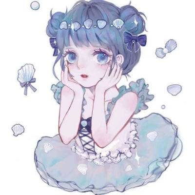  蓝色女孩头像