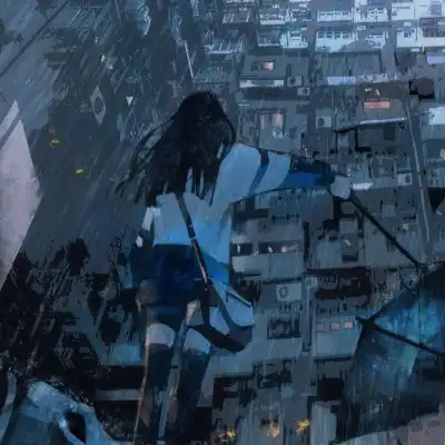  动漫女生头像孤独坠落丧系图片