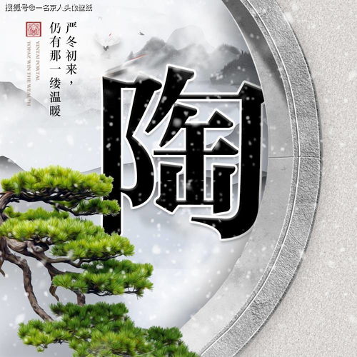  唯美大气中国风,22张寒冬白雪姓氏头像,山水之间刻下你的印记