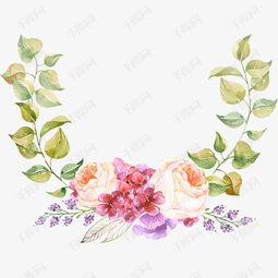  手绘水彩唯美花朵花束素材图片免费下载高清png千库网图片编号9512713