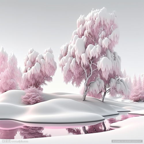  梦幻雪景设计图自然风光