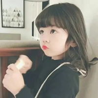  韩国剪刘海小女孩头像韩系刘海可爱小女孩头像