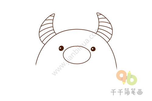  十二生肖牛日历简笔画