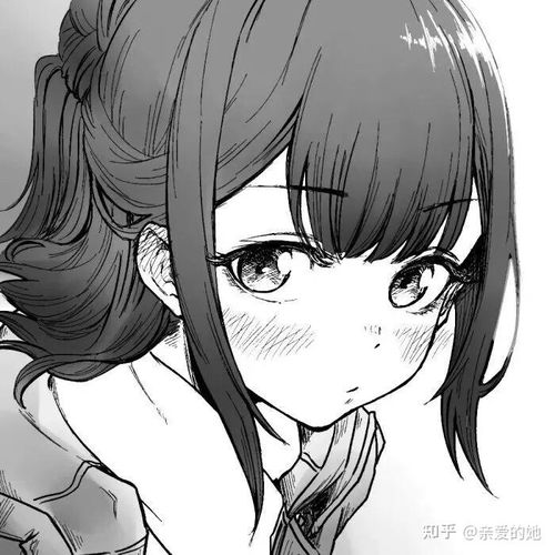  头像黑白漫画女头
