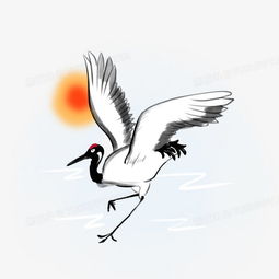  仙鹤水墨线稿元素png图片素材免费下载psd格式20002000像素熊猫办公