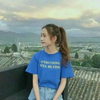 蓝色系女生头像可爱神秘