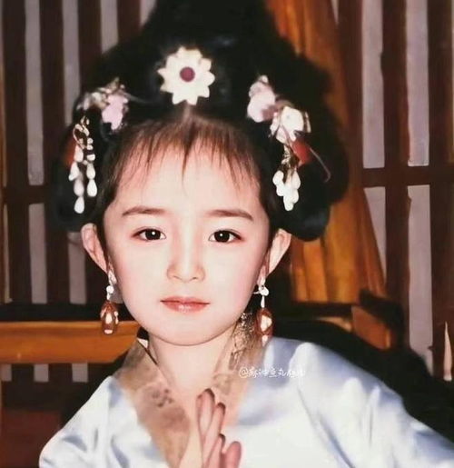  杨幂从小美到大旧照四岁演戏小时候酷似混血儿,从小大长腿