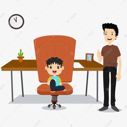  带孩子上班的父亲素材图片免费下载千库网