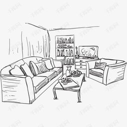  家装素描图素材图片免费下载高清装饰图案psd千库网图片编号4333492