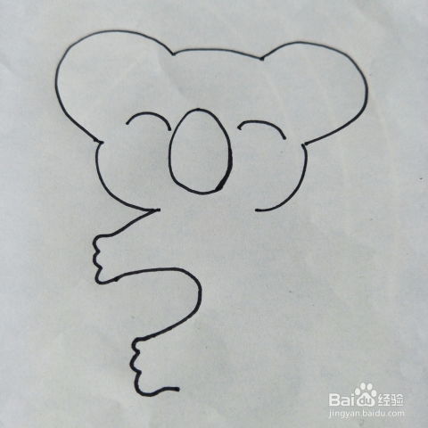  动物简笔画大全之考拉画法