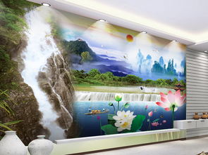  高山流水风景画山水画电视背景墙图片设计素材高清psd模板下载178.31mb山水风景画大全