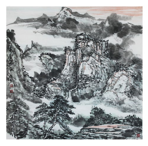  当代中国画山水画家费振国
