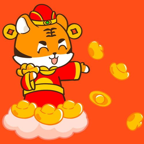  大年初十,堆金叠玉招财虎瑞気壁纸头像