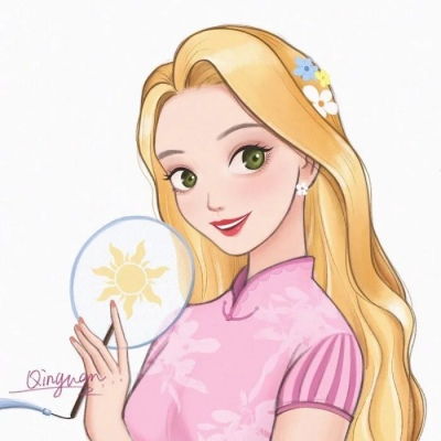  沈辞精致手绘迪士尼公主头像女生头像我要个性网